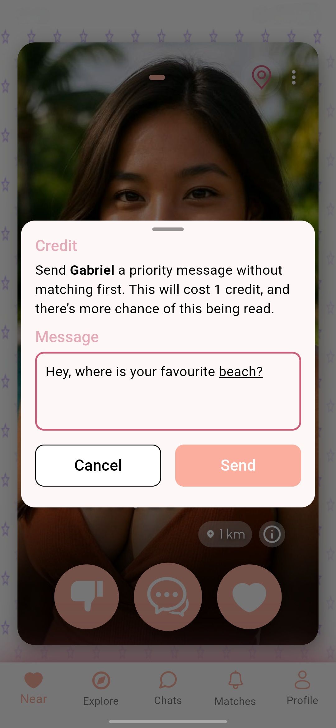 Messages screen